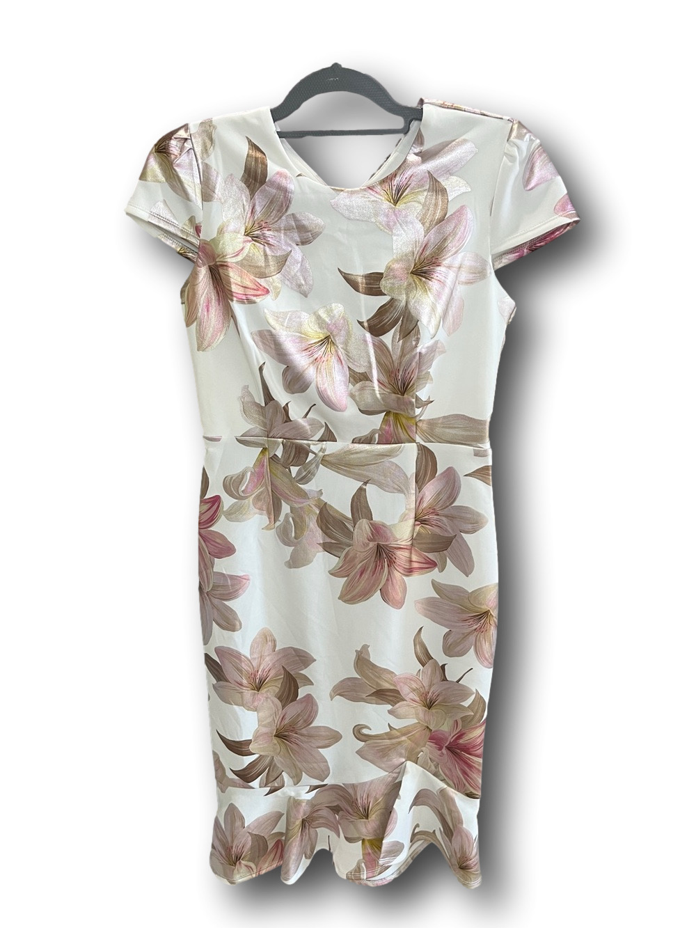 Alex B Nites Shimmery Floral Evening Dress